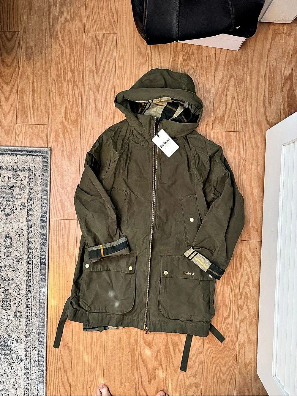 NWT Barbour Waterproof Jacket Utility Jacket Green Sz 8
